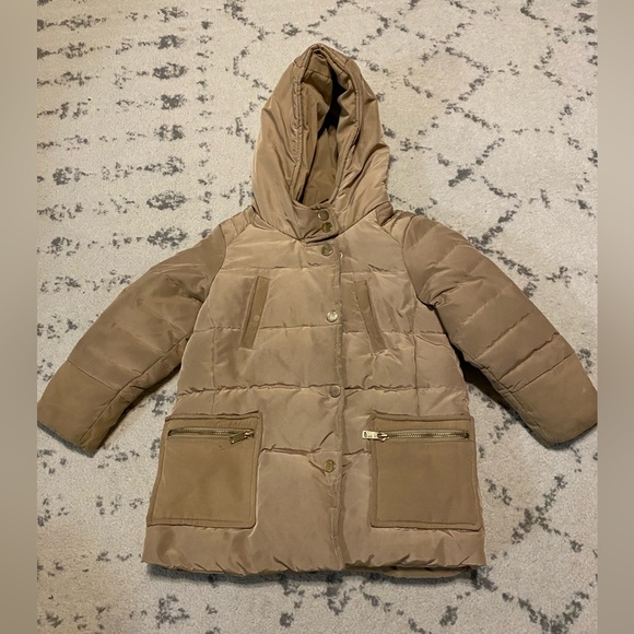 Zara girls down jacket and old navy white fleece set 3-4years - Picture 2 of 7